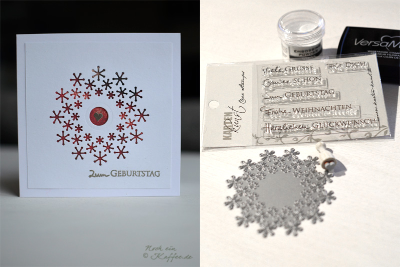 LoveAndLilies.de|Weihnachtskarte Geburtstagskarte DIY Schneeflocke / DIY Christmas Card,  Birthday Card, Memory Box, Clear Stamps