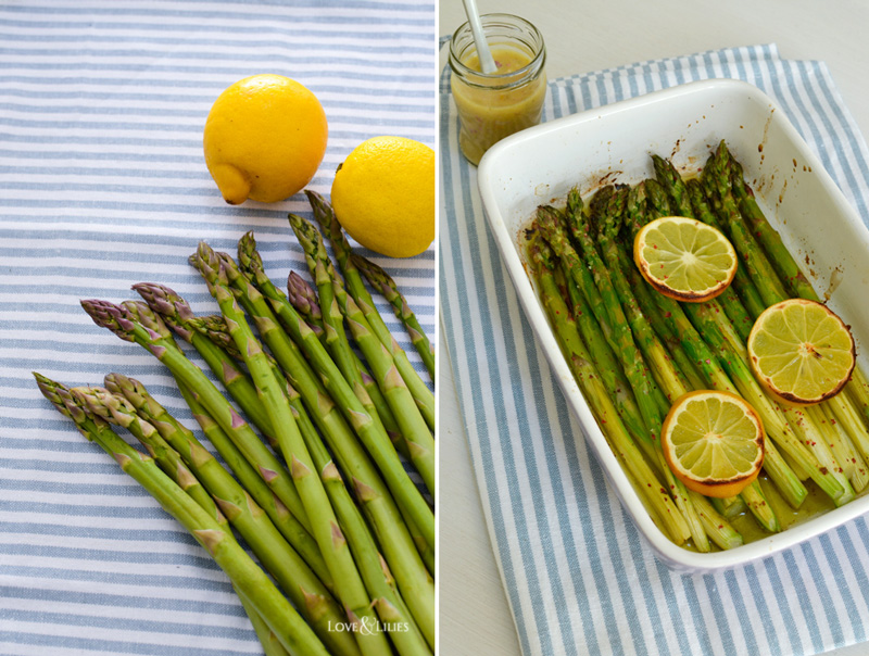 LoveAndLilies.de // Grüner Spargel mit Zitronen und Grüner Spargel aus dem Ofen mit Zitronenvinaigrette