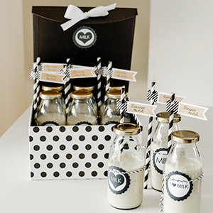 LoveAndLilies.de | Bananenmilch zur Babyparty | Banana Milk - Babyshower Ideas