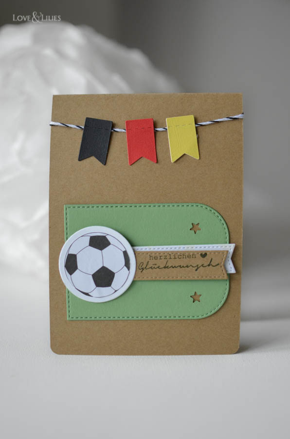 LoveAndLilies.de | Selbstgemachte Geburtstagskarte Fußball EM - für Fußballfans
