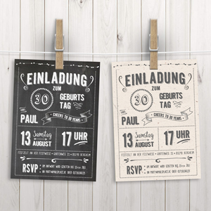 Chalkboard Design Kostenlose Fonts Retro Geburtstagsposter