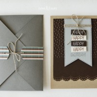 LoveAndLilies.de // Geburtsagskarte für Männer mit DIY Kuvert und Banderole Happy Birthday