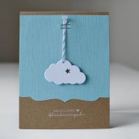 LoveAndLilies.de | Handmade/DIY: Eine selbstgemachte Karte mit Wolken zur Geburt eines kleinen Jungen