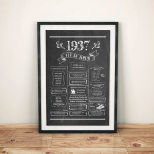 LoveAndLilies.de / Geburtstags Chalkboard 1937 im Retro Stil