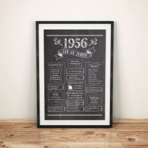 LoveAndLilies.de / Geburtstags Chalkboard 1956 im Retro Stil