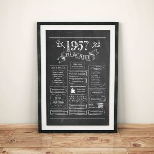 LoveAndLilies.de / Geburtstags Chalkboard 1957 im Retro Stil