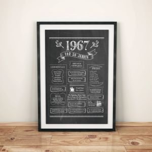 LoveAndLilies.de / Geburtstags Chalkboard 1967 im Retro Stil