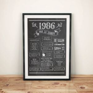 LoveAndLilies.de / Geburtstags Chalkboard 1986 im Retro Stil